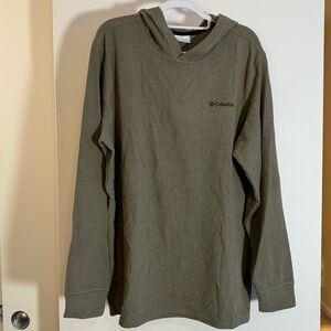 NWOT Columbia Green Waffle Knit Hoodie